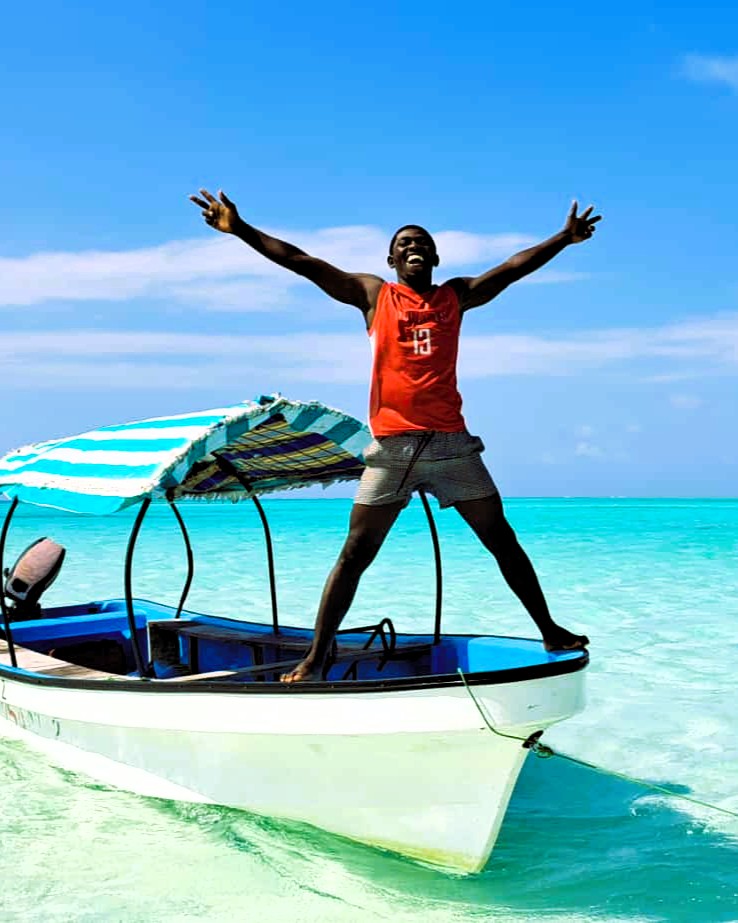 Dolphins Tour boat and dolphins